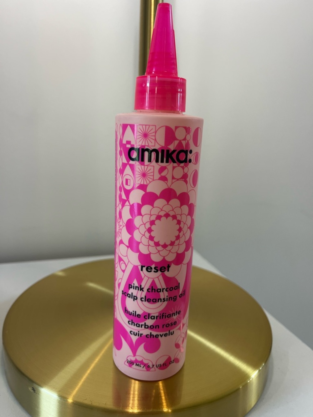 Amika Reset Pink Charcoal Scalp Cleansing Oil 6.7 oz
